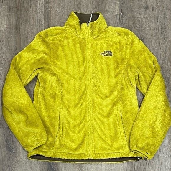 Small The North Face Retro Pile Lime Green Tennis Ball Sherpa Soft Full Zip Coat - Picture 2 of 10